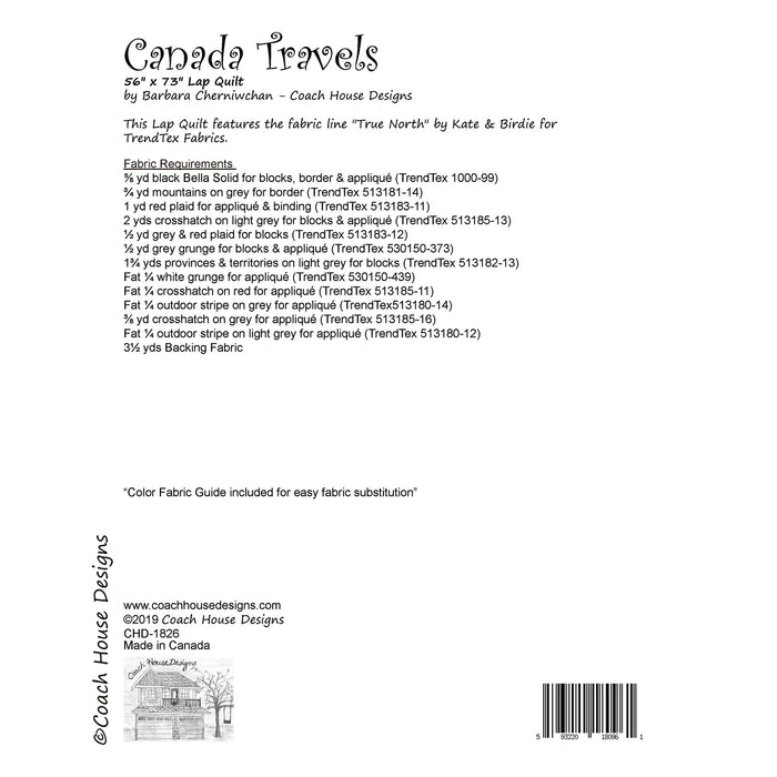 Canada Travels Quilt Pattern