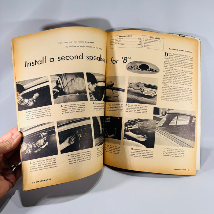 Car Repair & Care Magazine (1950s, Auto Repair Guide) by Editors of Car Life | 500 DIY Tips, Projects, Accessories | 92 Pages, 11x8