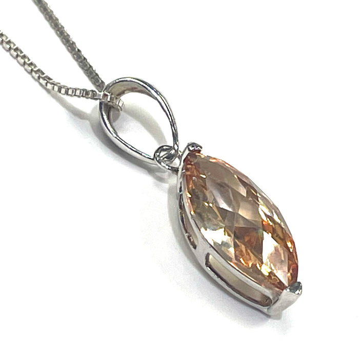 Champagne Sterling Silver Necklace