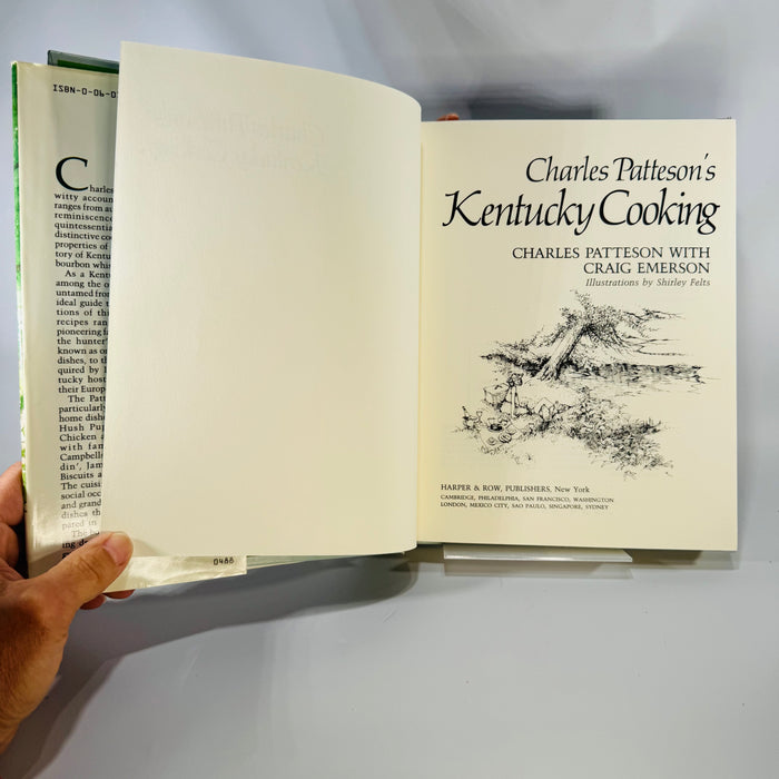 Charles Pattison’s Kentucky Cooking (First Edition, 1988) — Charles Pattison with Craig Emerson — Illustrated by Shirley Felts Southern / Kentucky Cuisine Cookbook