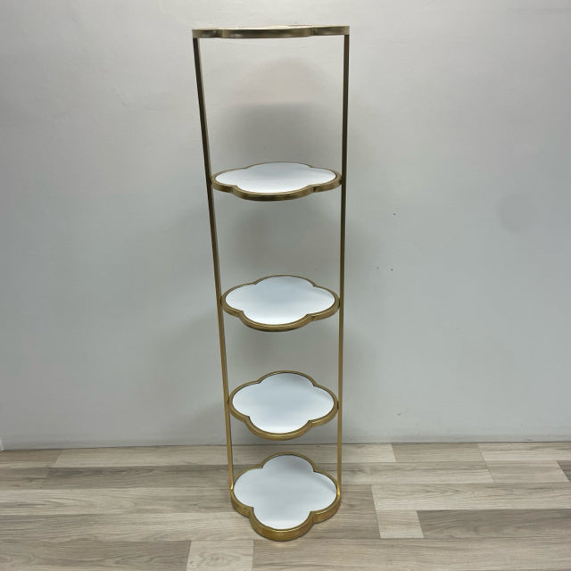 Clover shape gold white Shelf