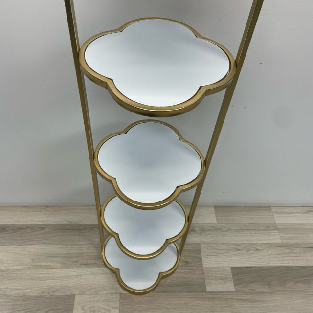 Clover shape gold white Shelf