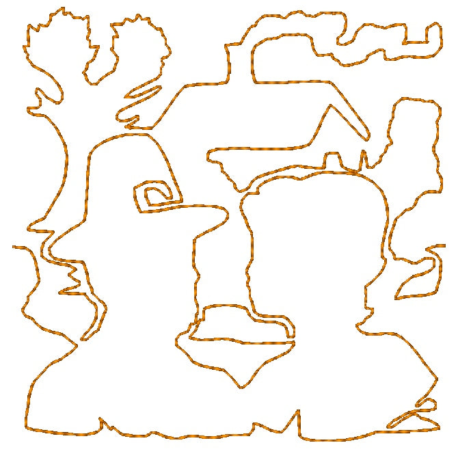 Continuous Line Thanksgiving [4x4] 10953 Machine Embroidery Designs
