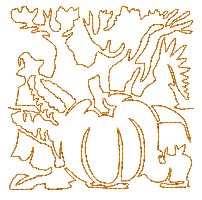 Continuous Line Thanksgiving [4x4] 10953 Machine Embroidery Designs