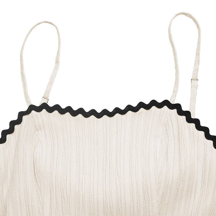 Contrast Trim Bow Back Cami Maxi Dress for Women – alternate view 8