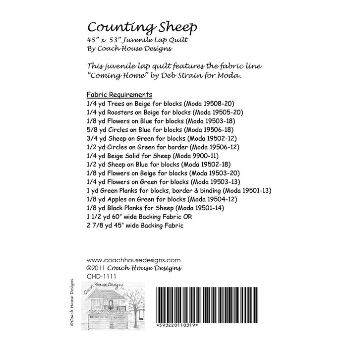 Counting Sheep Downloadable PDF Quilt Pattern