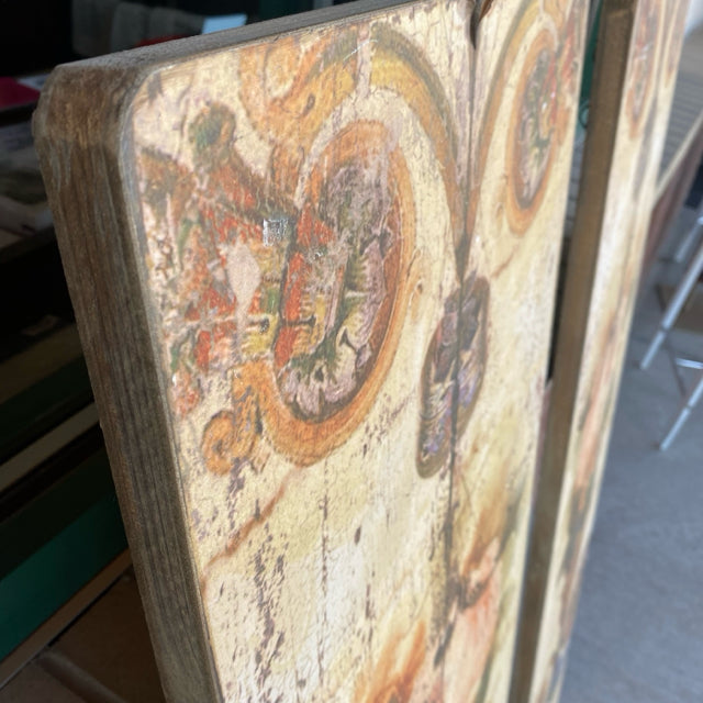 Creative Co-op Yellow-Multicolor Vertical Wood Panel