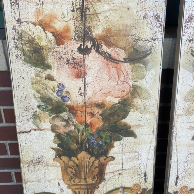 Creative Co-op Yellow-Multicolor Vertical Wood Panel