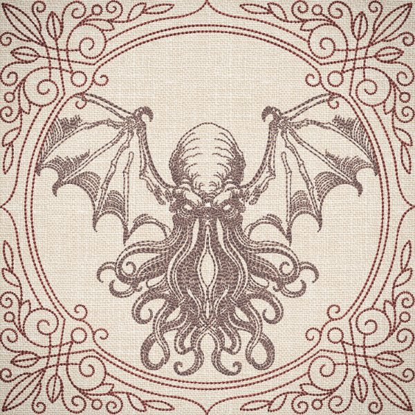 Creature Feature Quilt Square - Cthulhu
