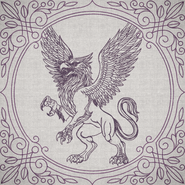 Creature Feature Quilt Square - Griffin