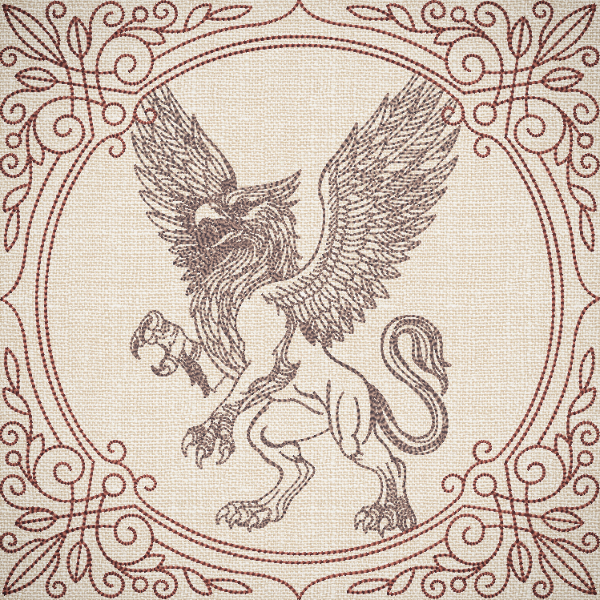 Creature Feature Quilt Square - Griffin