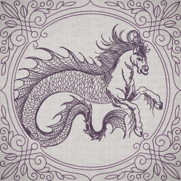 Creature Feature Quilt Square - Kelpie