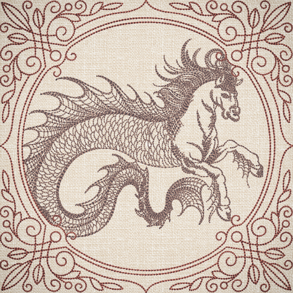 Creature Feature Quilt Square - Kelpie