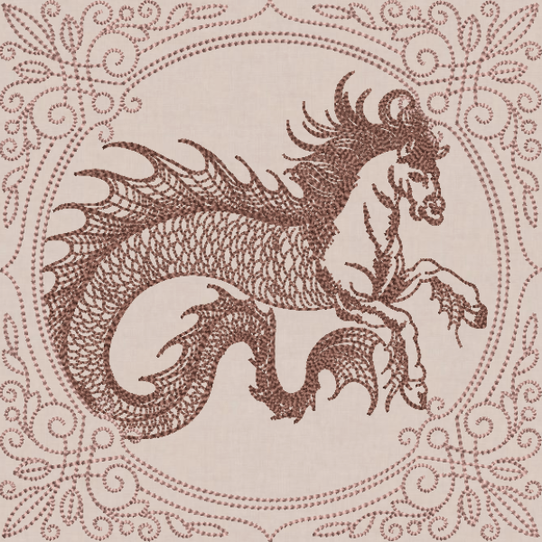 Creature Feature Quilt Square - Kelpie