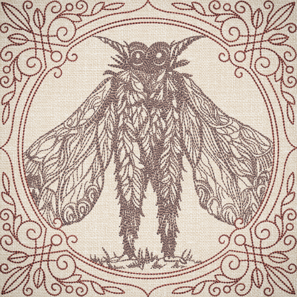 Creature Feature Quilt Square - MothMan