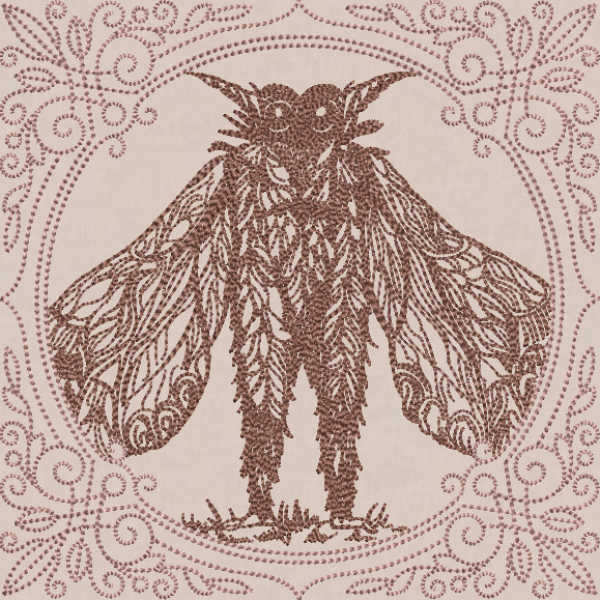 Creature Feature Quilt Square - MothMan