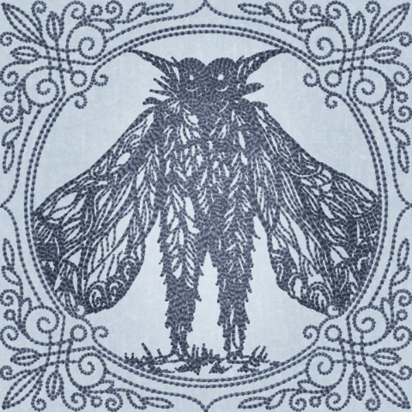 Creature Feature Quilt Square - MothMan