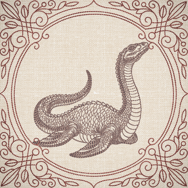 Creature Feature Quilt Square - Nessie