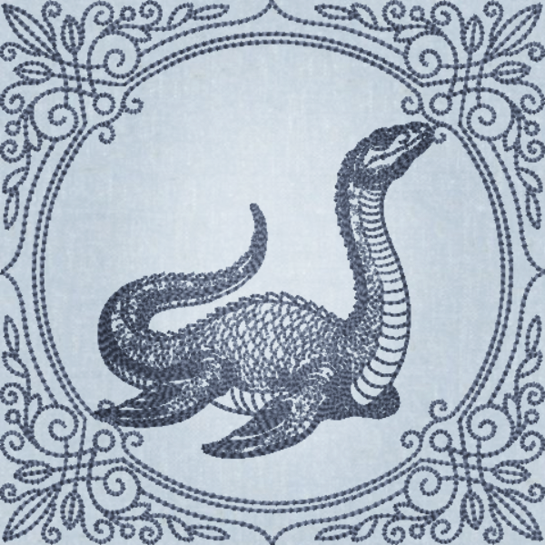 Creature Feature Quilt Square - Nessie