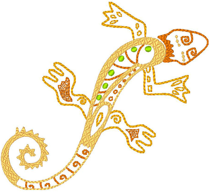 Cute Native Geckos [Mixed hoops 5x7 & 6x10] 11555 Machine Embroidery Designs