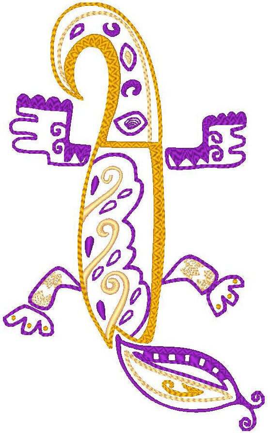 Cute Native Geckos [Mixed hoops 5x7 & 6x10] 11555 Machine Embroidery Designs