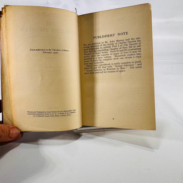 Darwin’s Descent of Man (1930) — Pocket Thinker’s Library Edition