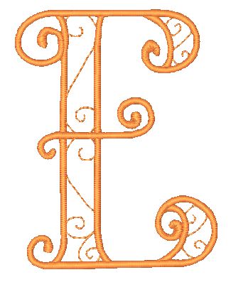 Decorative-Curly-Alphabet-LM [4x4] 11752  Machine Embroidery Designs