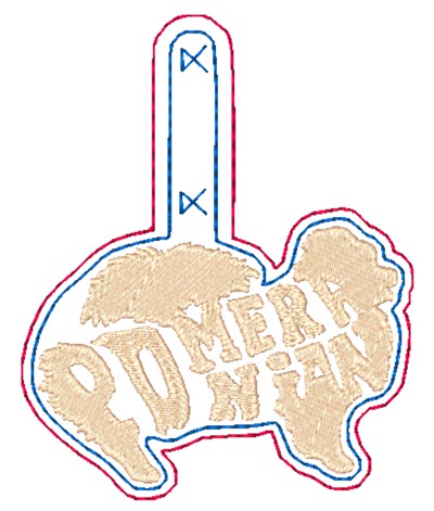 DogBreed-Pomeranian KeyFobs [4x4] 10767 Machine Embroidery Designs