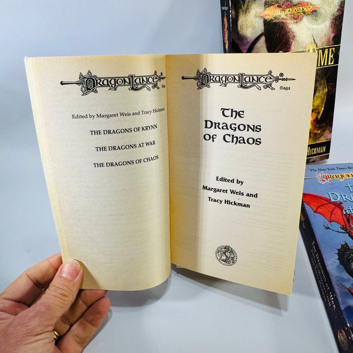 Dragonlance Fantasy Book Bundle Dragons of Chaos War Time Weis Hickman Paperbacks