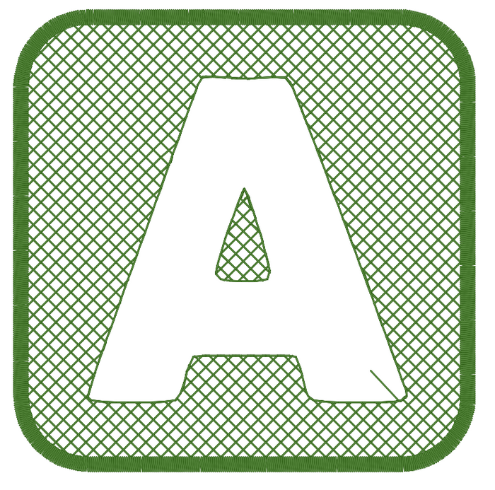 Embossed Alphabet [4x4] 11759  Machine Embroidery Designs