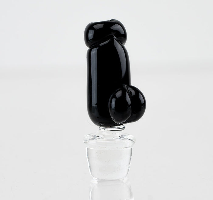 Empire Glassworks Black Phallus Puffco Oculus Glass Carb Cap