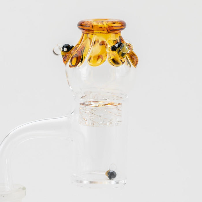 Empire Glassworks Honey Bee Concentrate Bundle - Beehive Nano Rig - Beehive Spinner Cap - Honey Dabber  - Empire Glassworks Quartz Banger - Carb Cap Stand