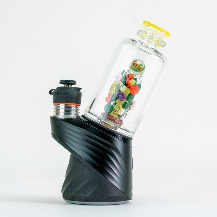 Sunshine Garden glass attachment for Puffco Peak Pro with floral lampwork details