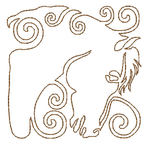 Equine Fantasy Redwork [4x4] 11023 Machine Embroidery Designs