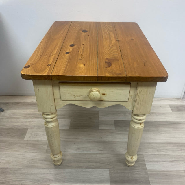 Ethan Allen Beige Solid Wood Table