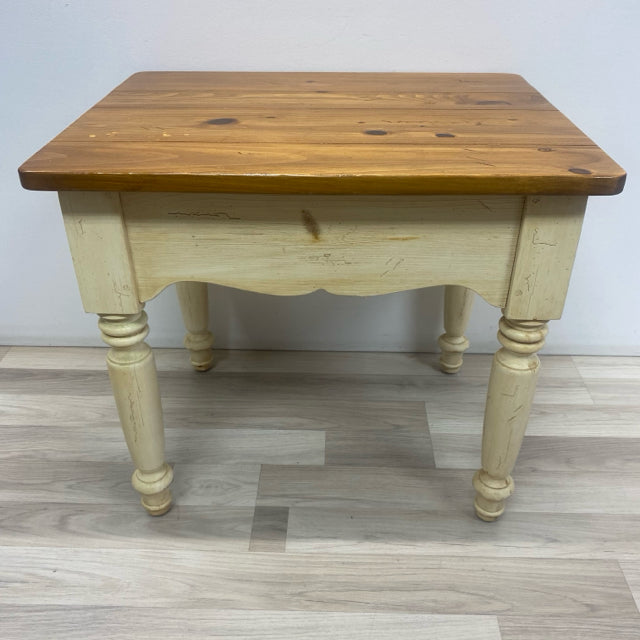 Ethan Allen Beige Solid Wood Table