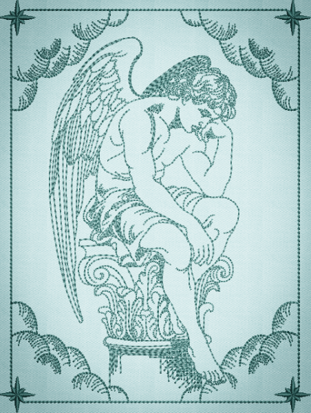 Fallen Angel Statue Sketch