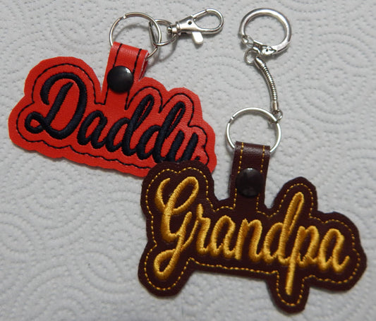 Fathers Day Key Fobs Project <BR>[4"X4"] Hoop # 10507