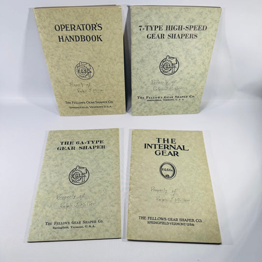 Fellows Gear Shaper Manual Bundle 1928 1930 1931 Machine Shop Technical Books