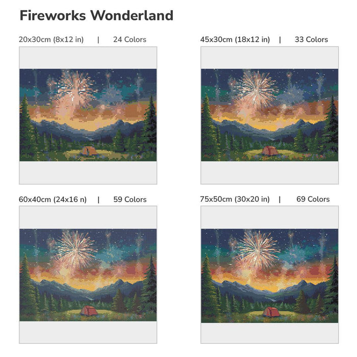 Fireworks Wonderland-Diamond Painiting Kit-Heartful Diamonds
