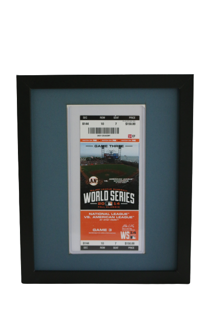 Framed Display for YOUR Ticket-Includes Ticket Holder