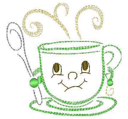 Funny Coffee [4x4] 11274 Machine Embroidery Designs