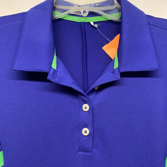 Nike Golf Size S Women's Blue-Multi Polo Activewear Top
