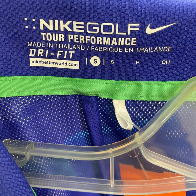 Nike Golf Size S Women's Blue-Multi Polo Activewear Top