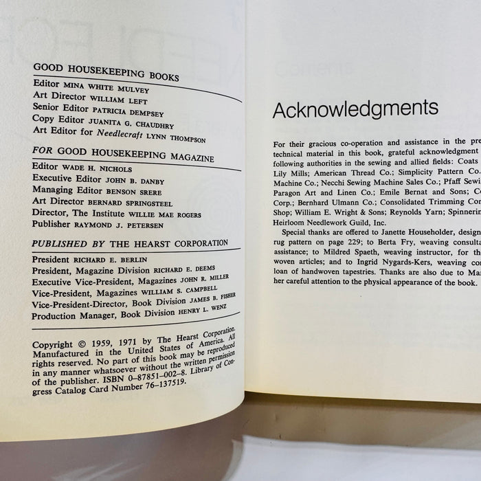 Good Housekeeping's New Complete Book of Needlecraft by Vera P. Guild (1979), Hardcover Craft Reference