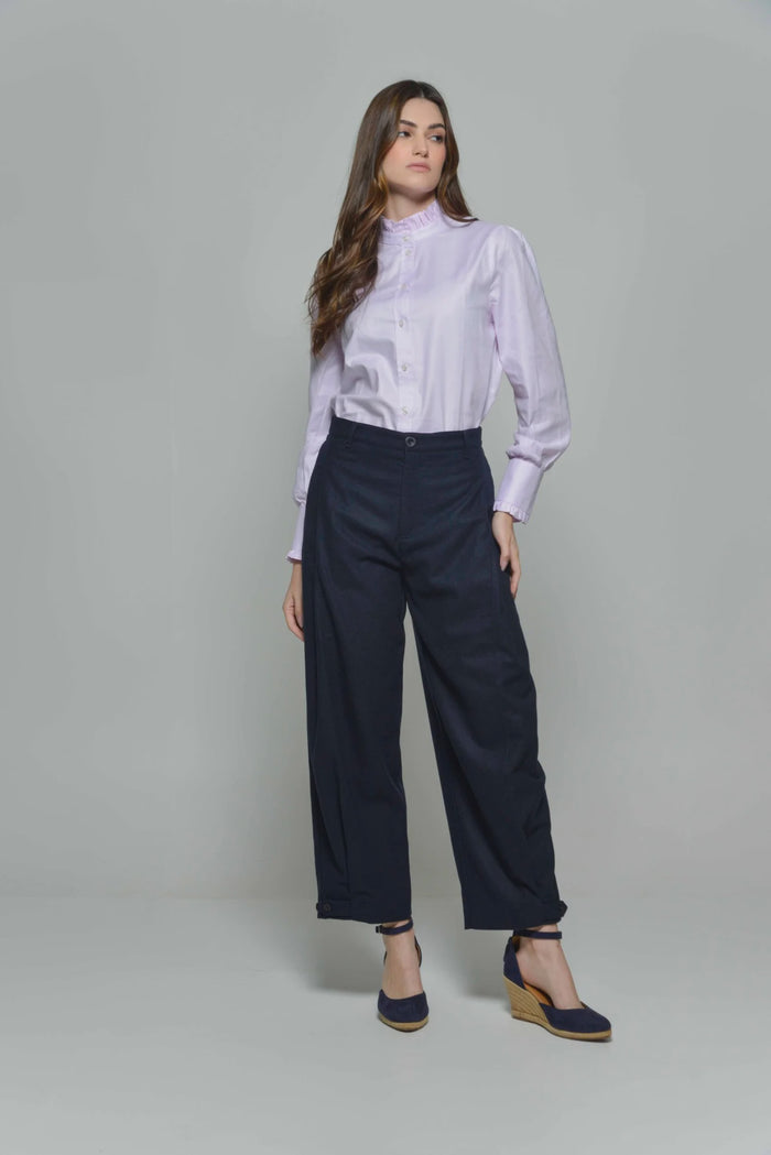 Hartwell Antonella Navy Flannel Trousers - Precious Sparkle