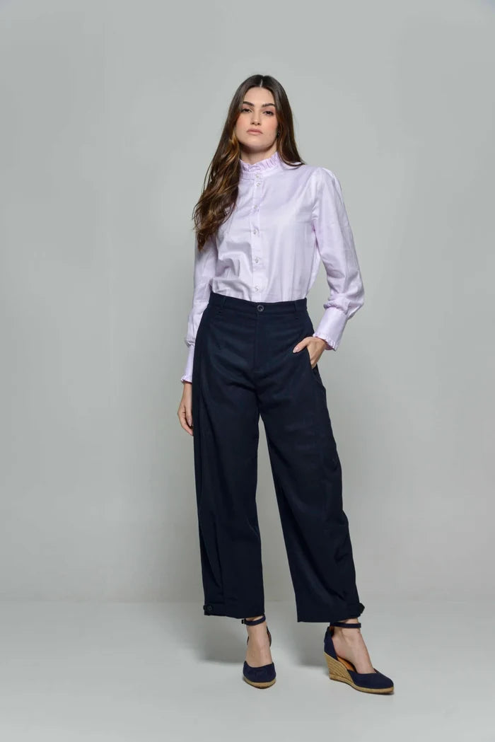 Hartwell Antonella Navy Flannel Trousers - Precious Sparkle