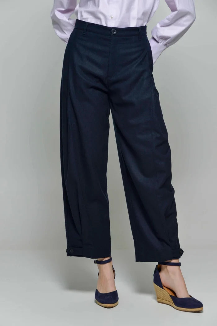 Hartwell Antonella Navy Flannel Trousers - Precious Sparkle