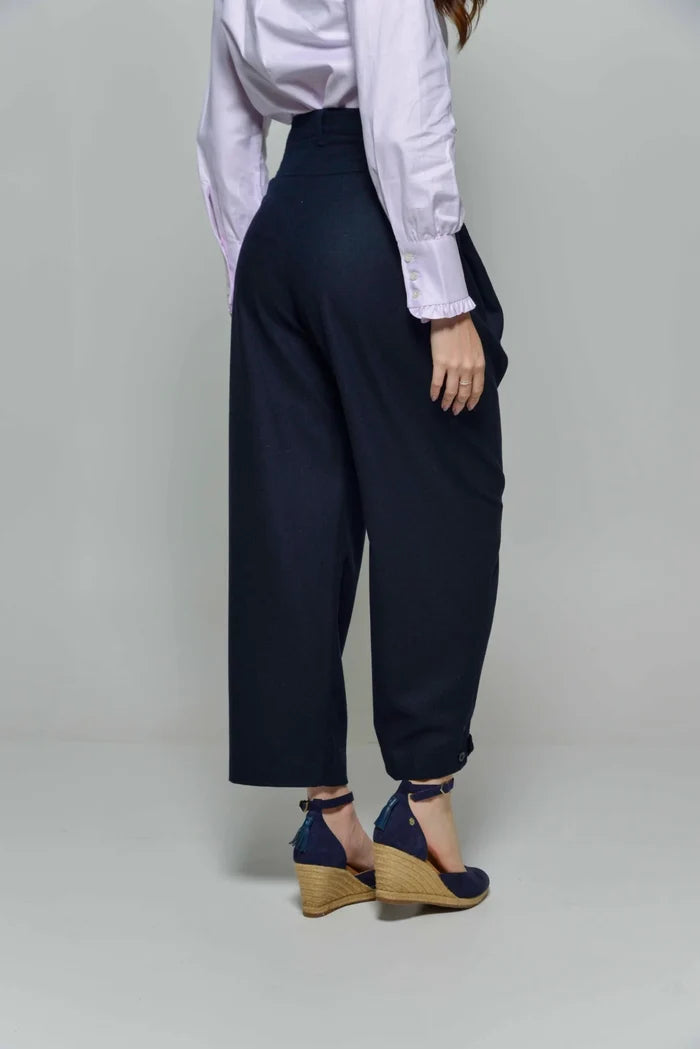 Hartwell Antonella Navy Flannel Trousers - Precious Sparkle