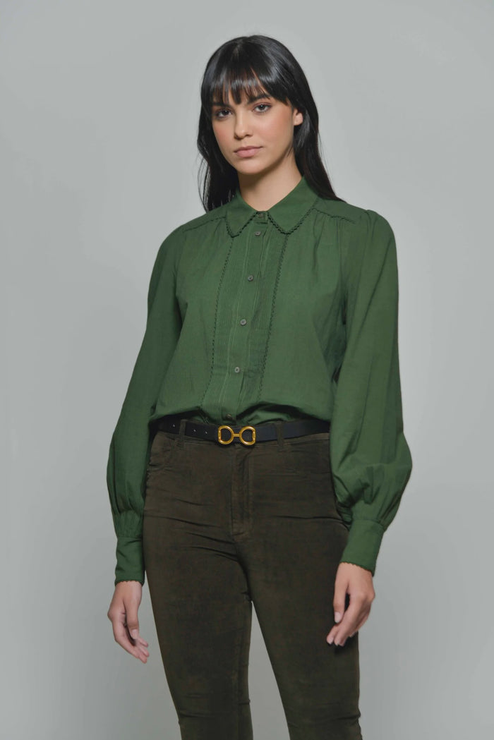 Hartwell Mariella Olive Green Shirt - Precious Sparkle